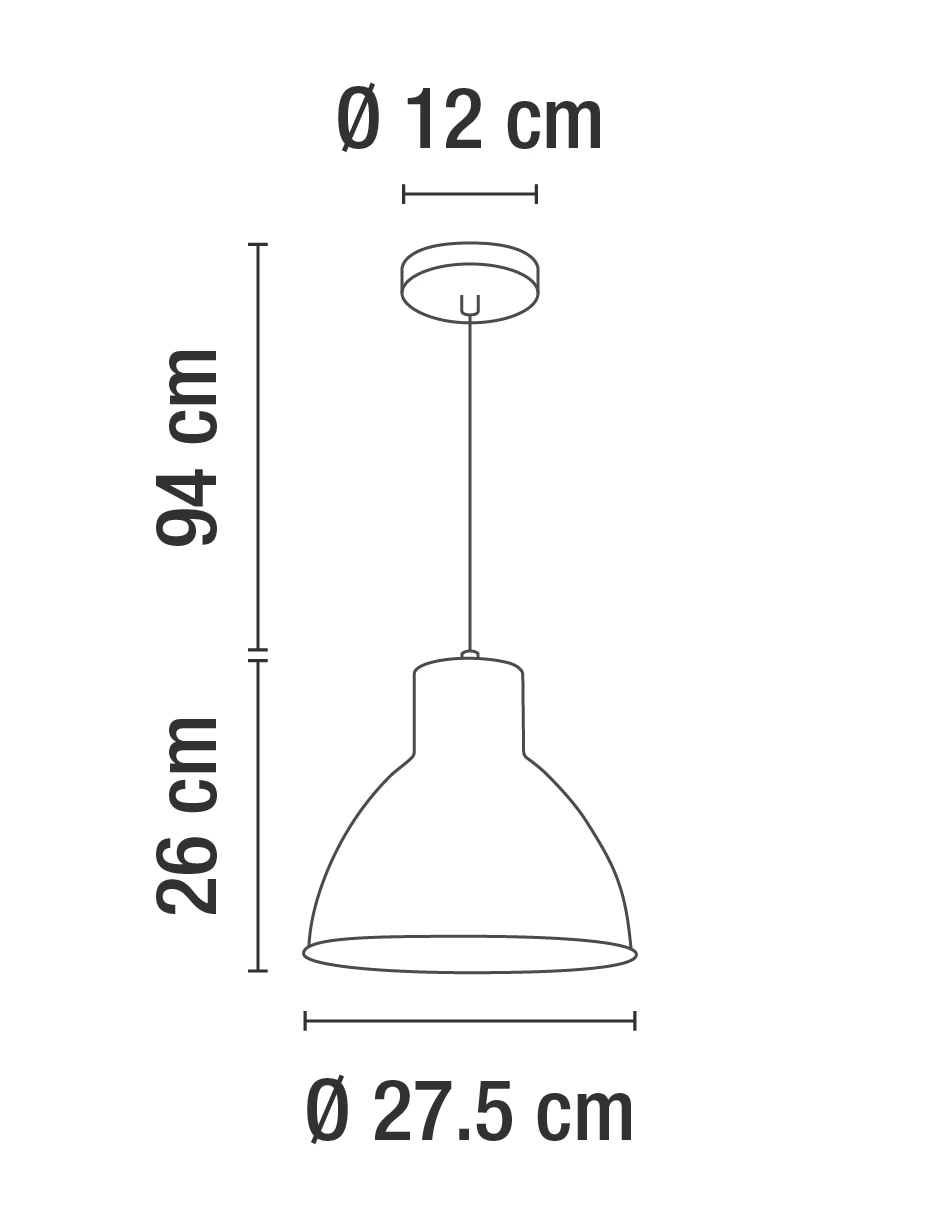 Lampara colgante incandescente y led 5