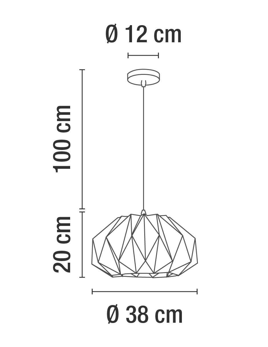 Lampara colgante incandescente y led 3