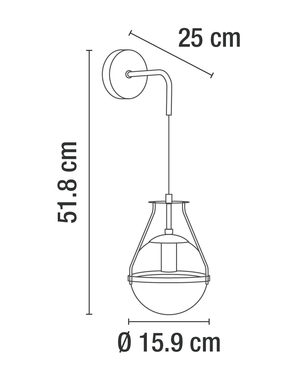 Lampara colgante incandescente y led 7