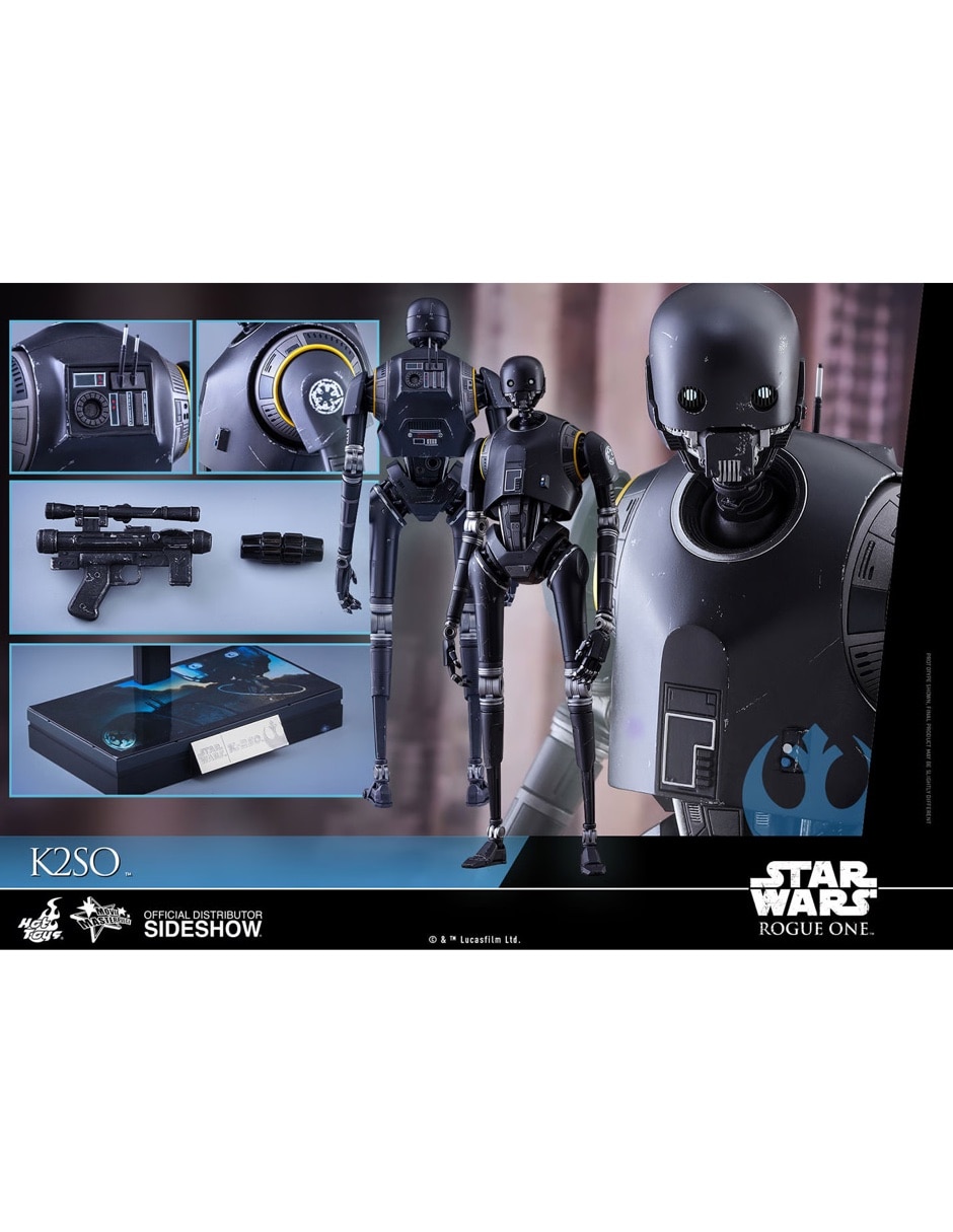 Figura de colección articulada star wars rogue one k-2so estándar con luz
