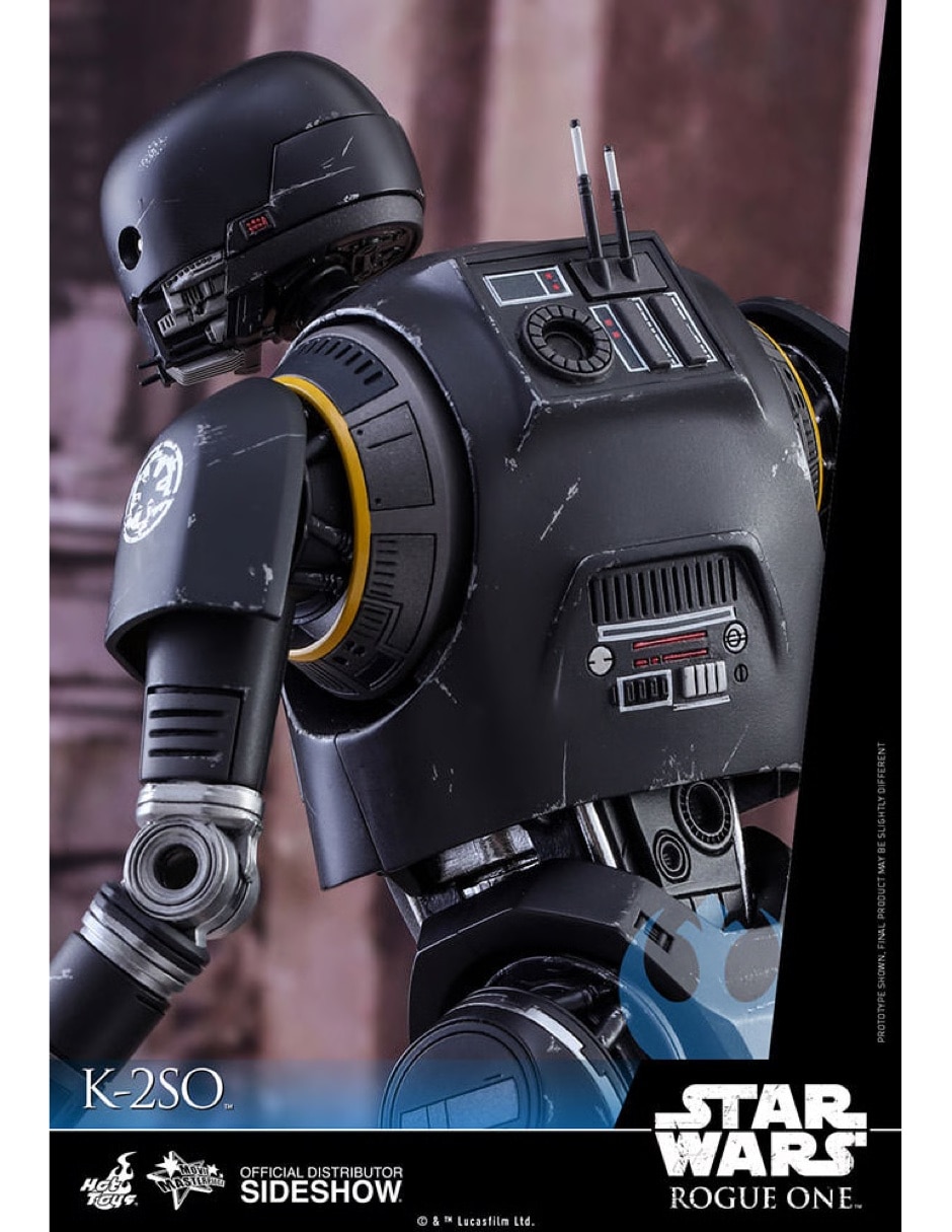 Figura de colección articulada star wars rogue one k-2so estándar con luz