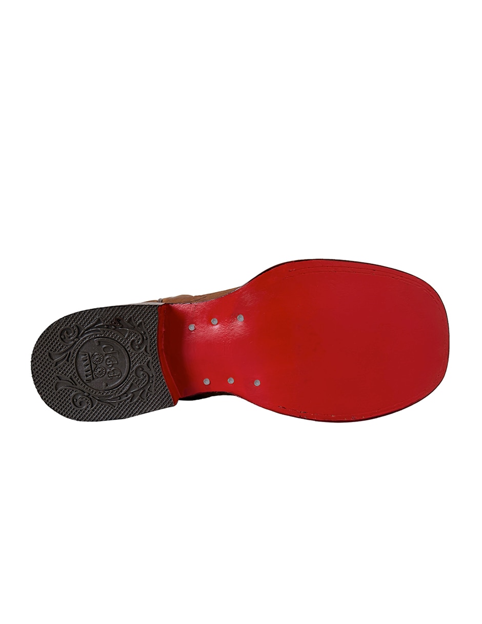 Bota cowboy abajo de la rodilla de piel para mujer 5