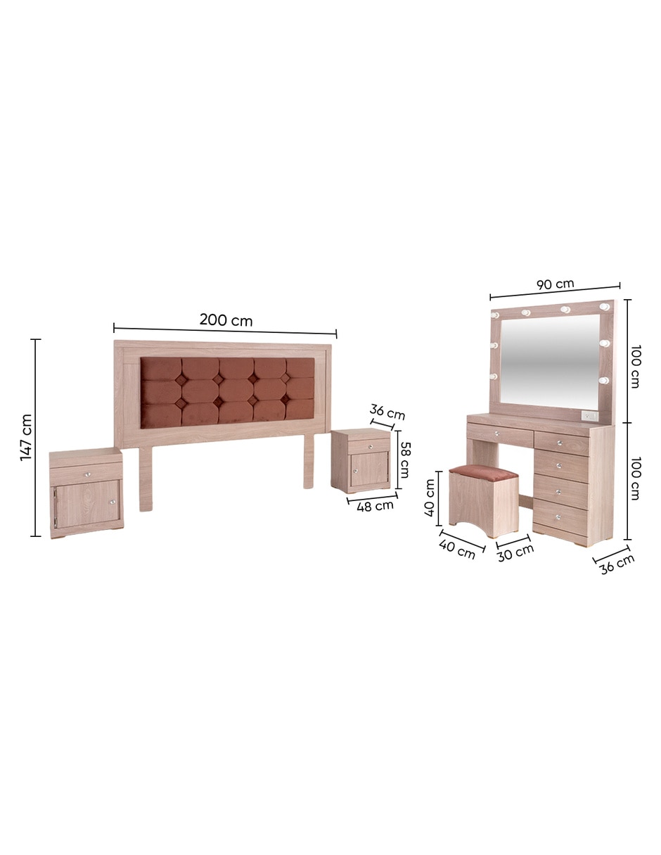 Set recámara lex de mdf 17