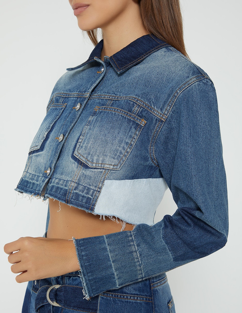Chamarra denim de mezclilla para mujer 2