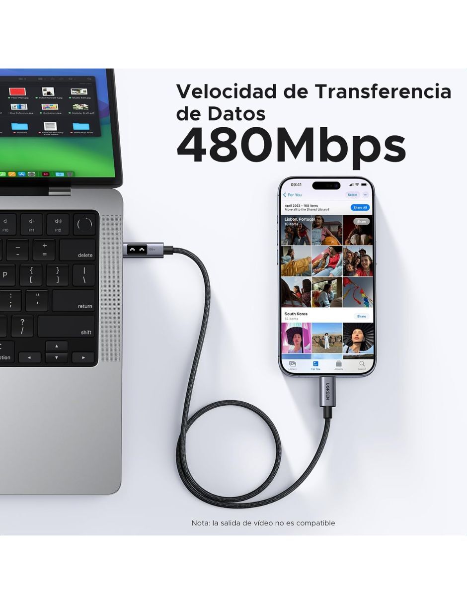 Cable c thunderbolt 3 xtellar a tipo usb c de 2 m 2