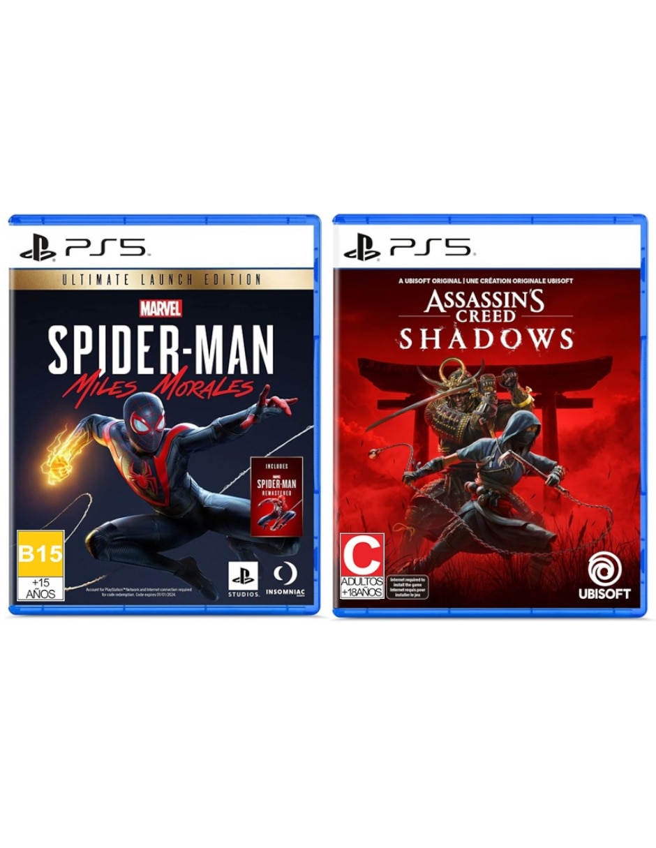 Marvel's Spider Man Miles Morales Ultimate Edition + Assassin´s Creed Shadows Bundle para PS5