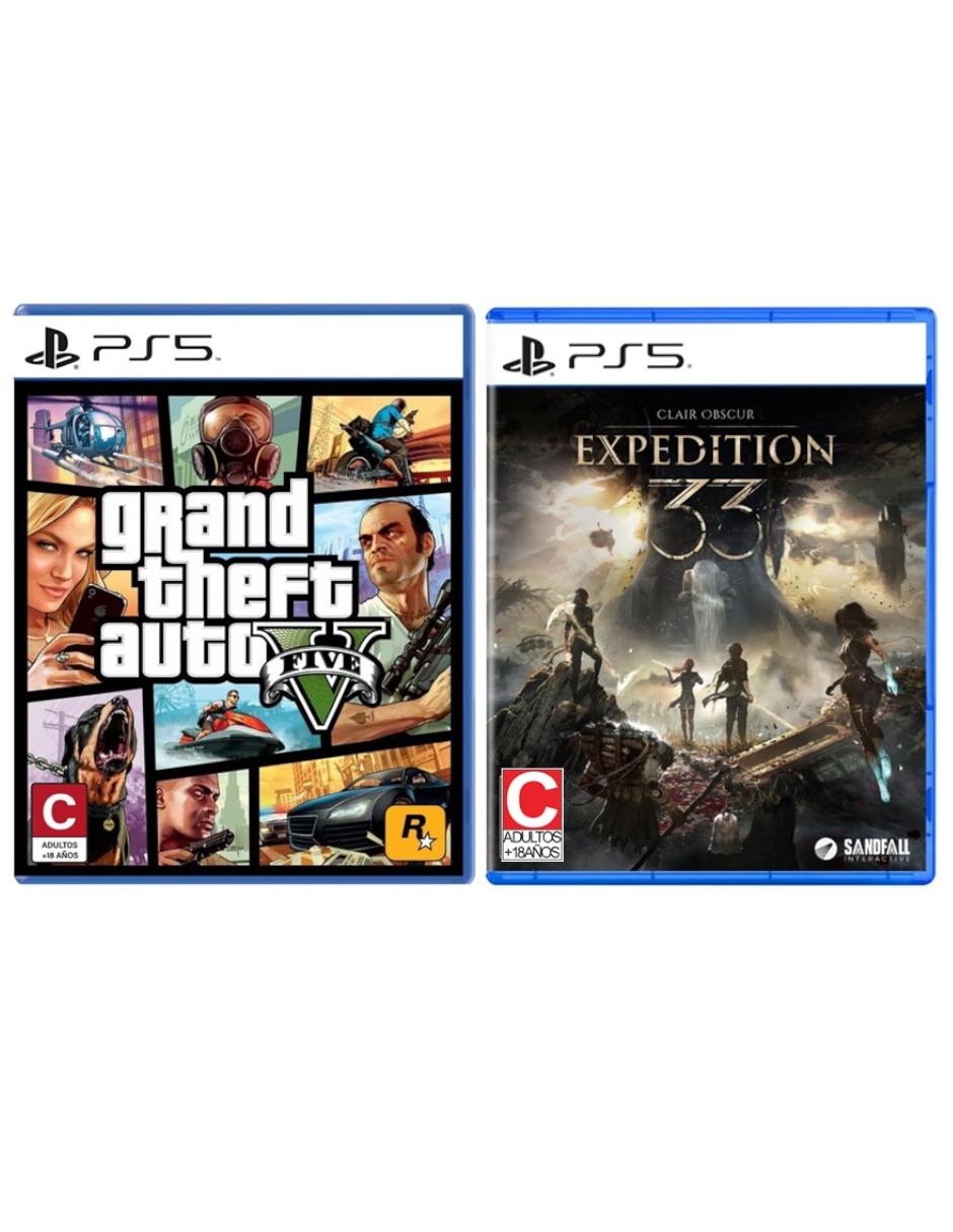 Grand Theft Auto V + Clair Obscur: Expedition 33 EU Bundle para PS5 Grand Theft Auto V + Clair Obscur: Expedition 33 EU Bundle para PS5