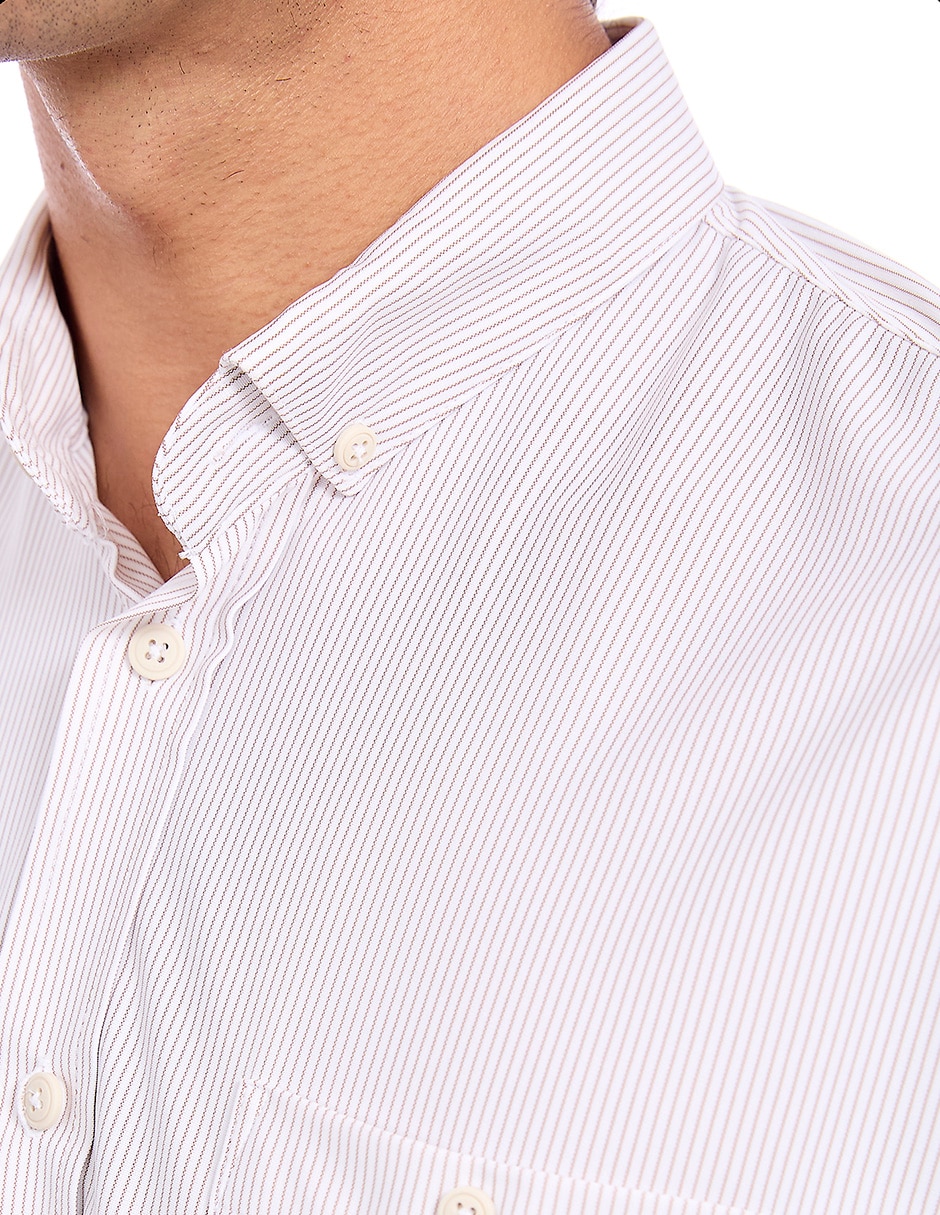 Camisa business casual manga larga para hombre 5