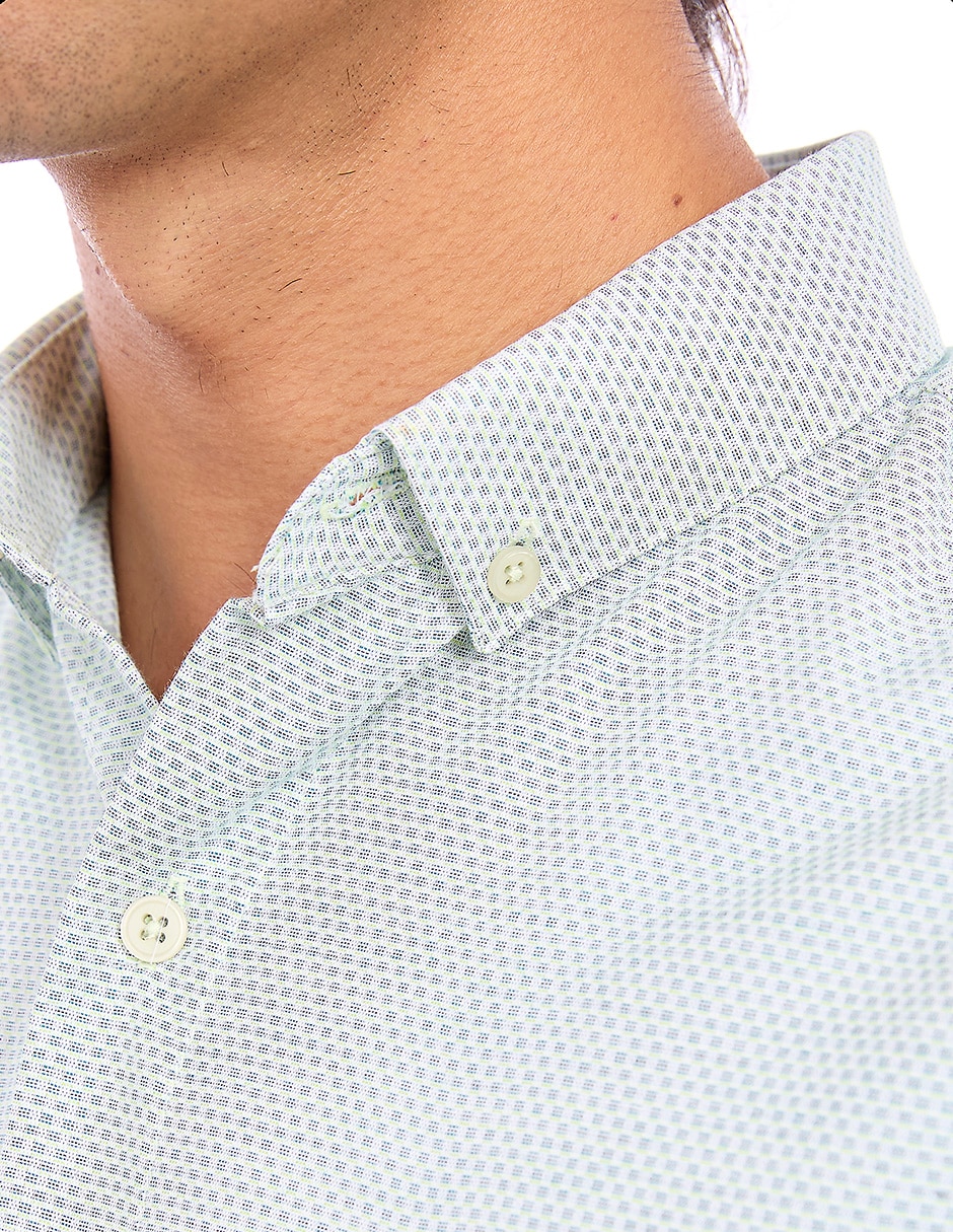 Camisa business casual manga corta para hombre 6