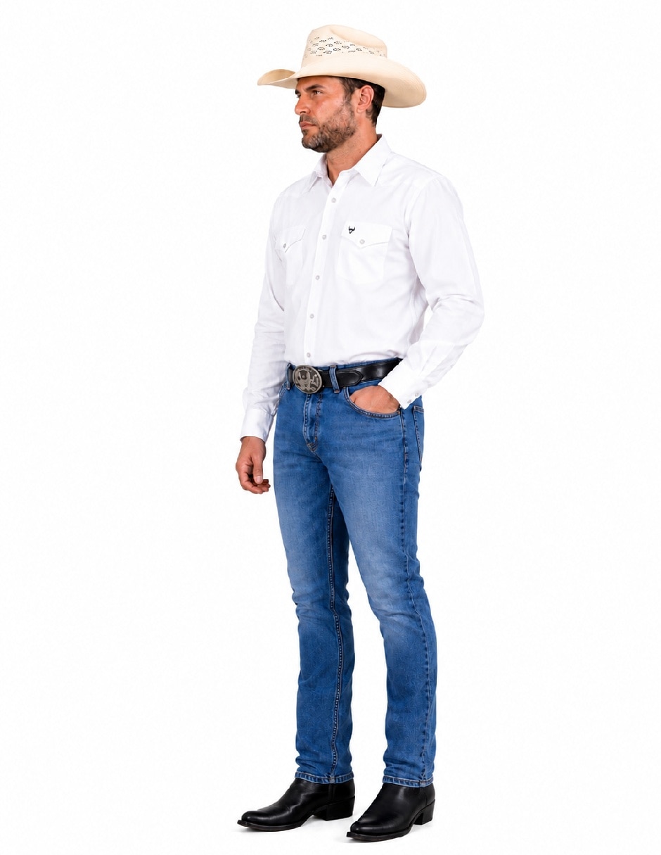 Camisa casual manga larga para hombre
