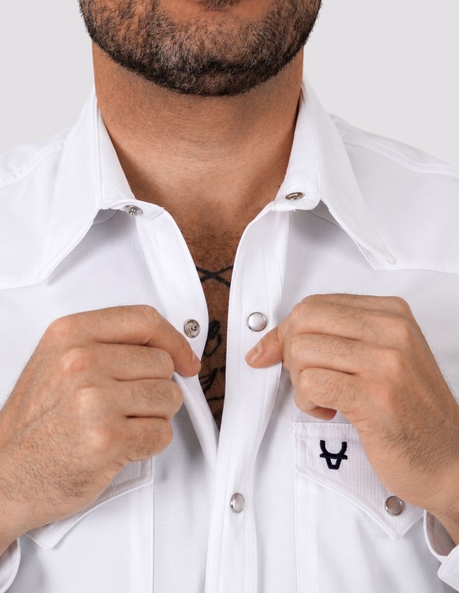 Camisa casual manga larga para hombre 5