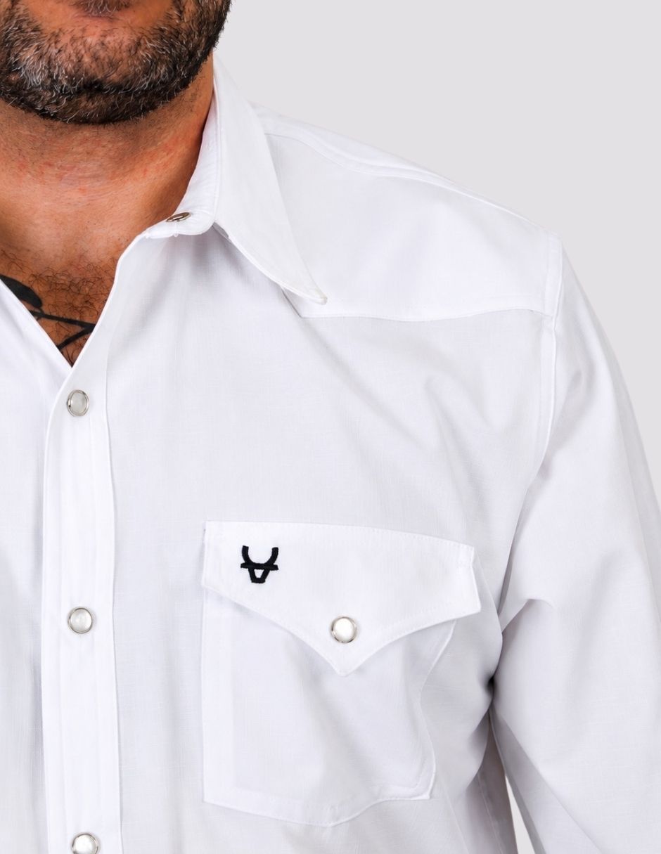 Camisa casual manga larga para hombre