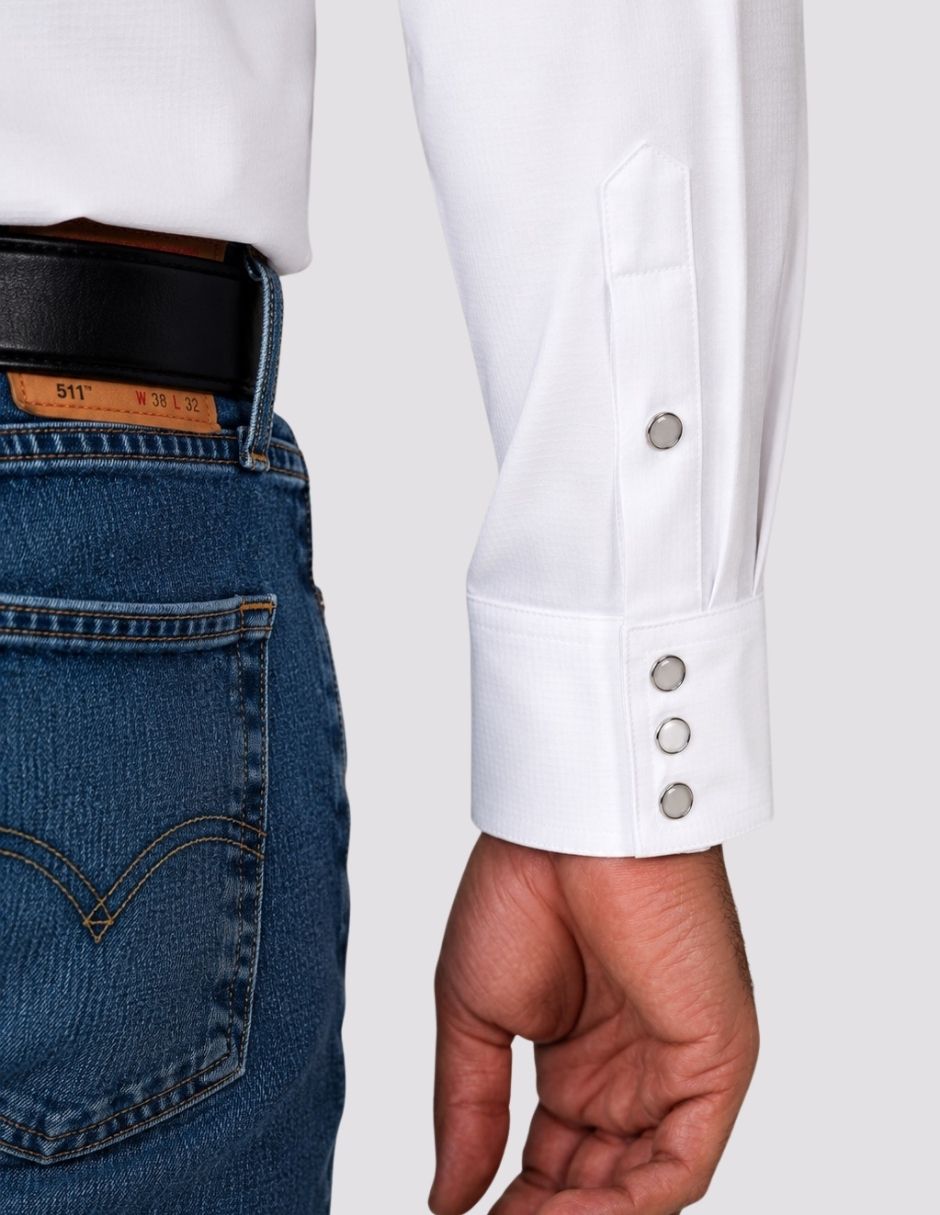Camisa casual manga larga para hombre