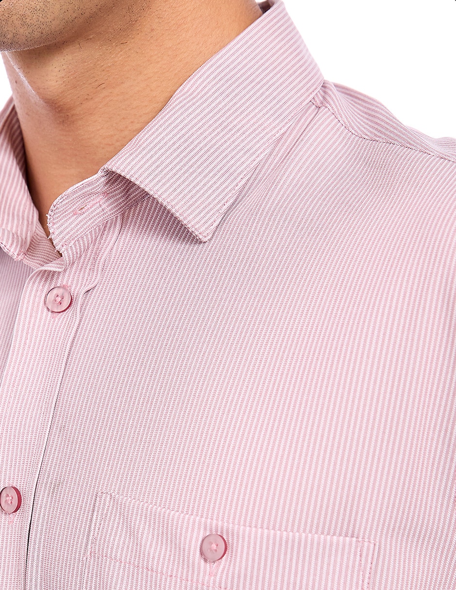 Camisa business casual manga larga para hombre 5
