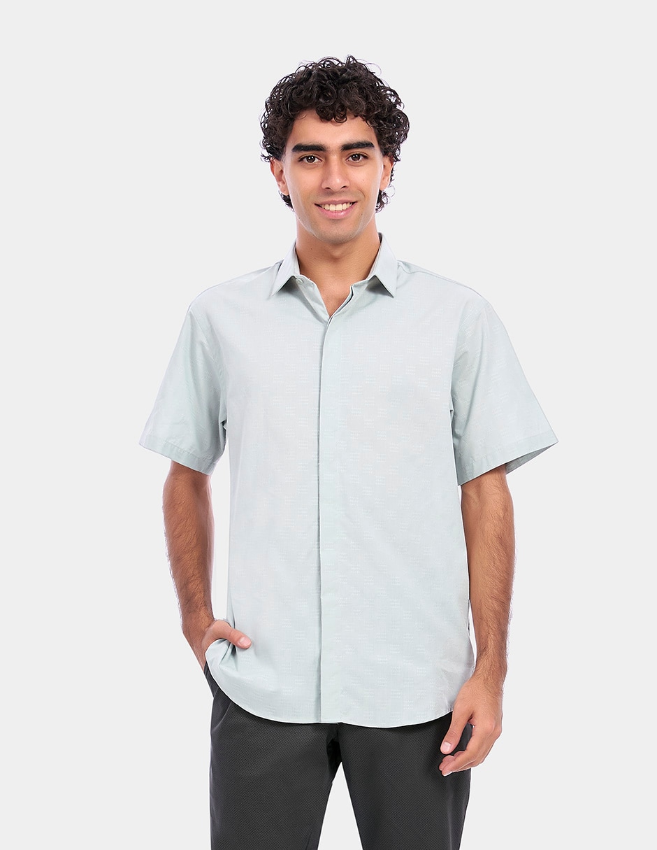 Camisa business casual manga corta para hombre Camisa business casual manga corta para hombre