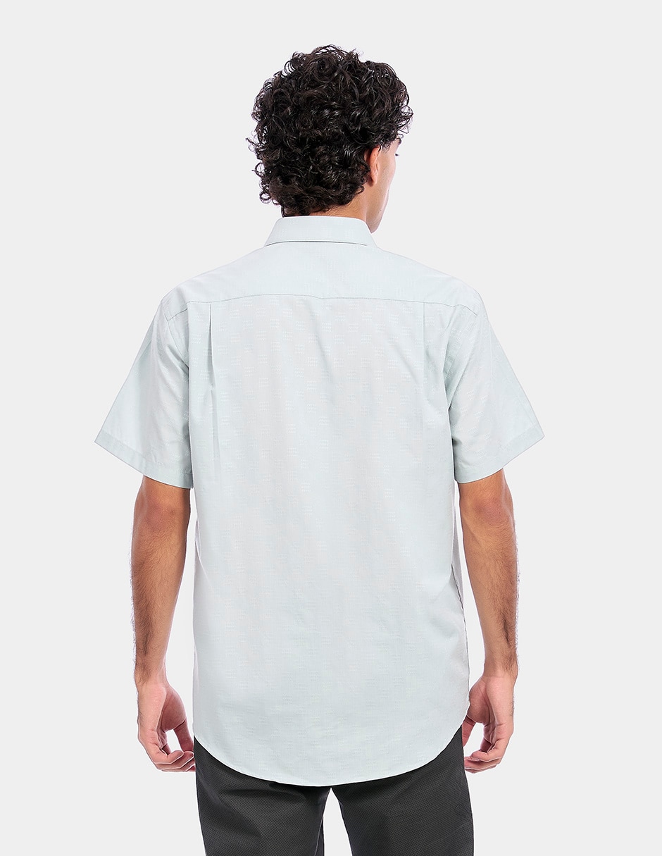 Camisa business casual manga corta para hombre 2