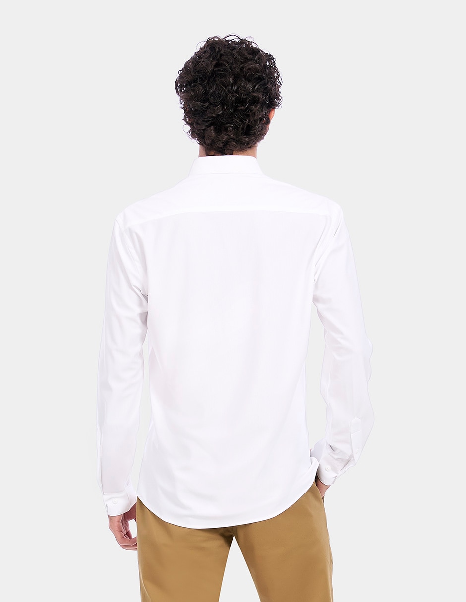 Camisa business casual manga larga para hombre 2