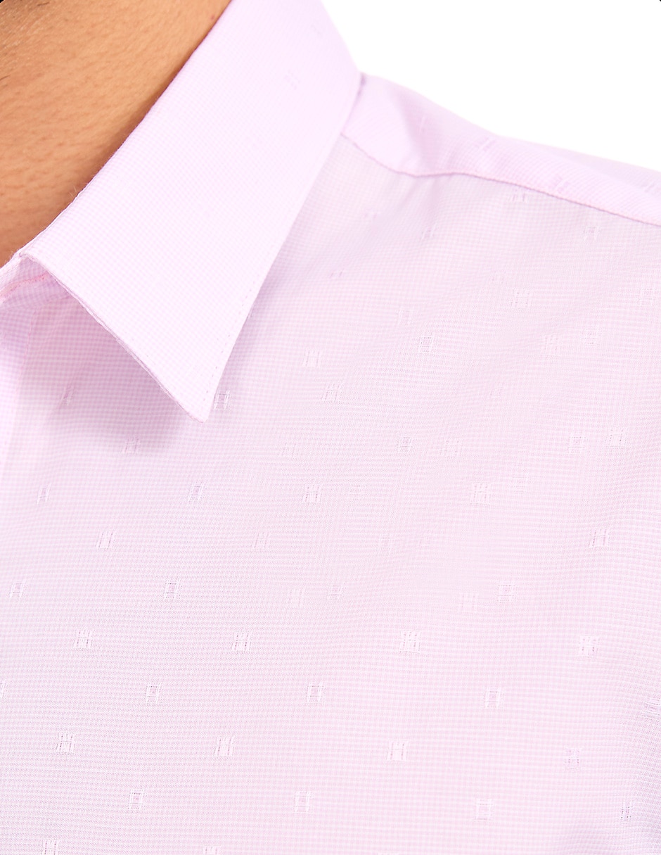 Camisa business casual y algodón manga corta para hombre 5