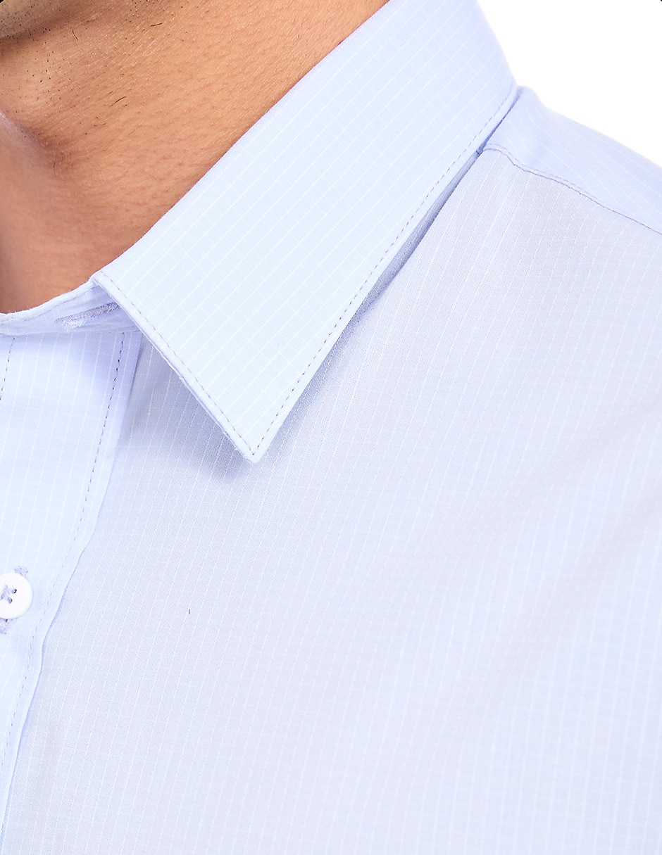Camisa business casual de algodón manga larga para hombre 5
