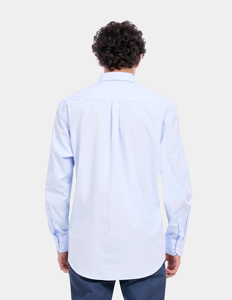 Camisa business casual de algodón manga larga para hombre 3
