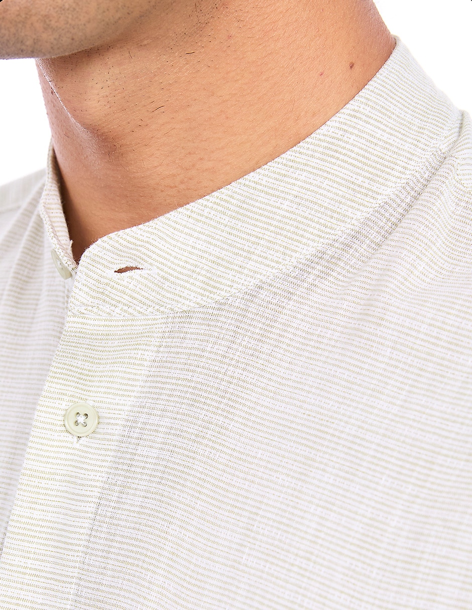 Camisa business casual de algodón manga larga para hombre 5