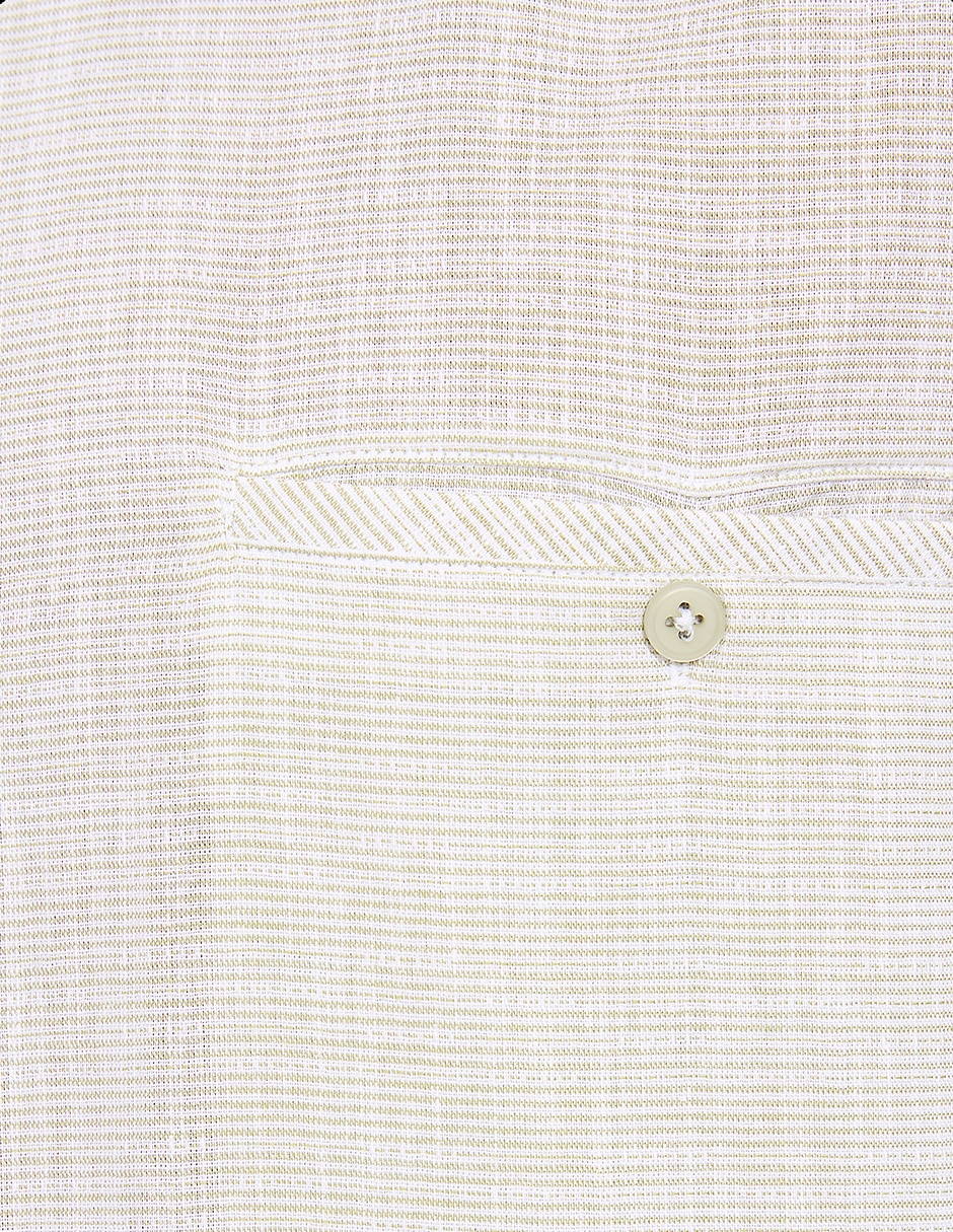 Camisa business casual de algodón manga larga para hombre 4