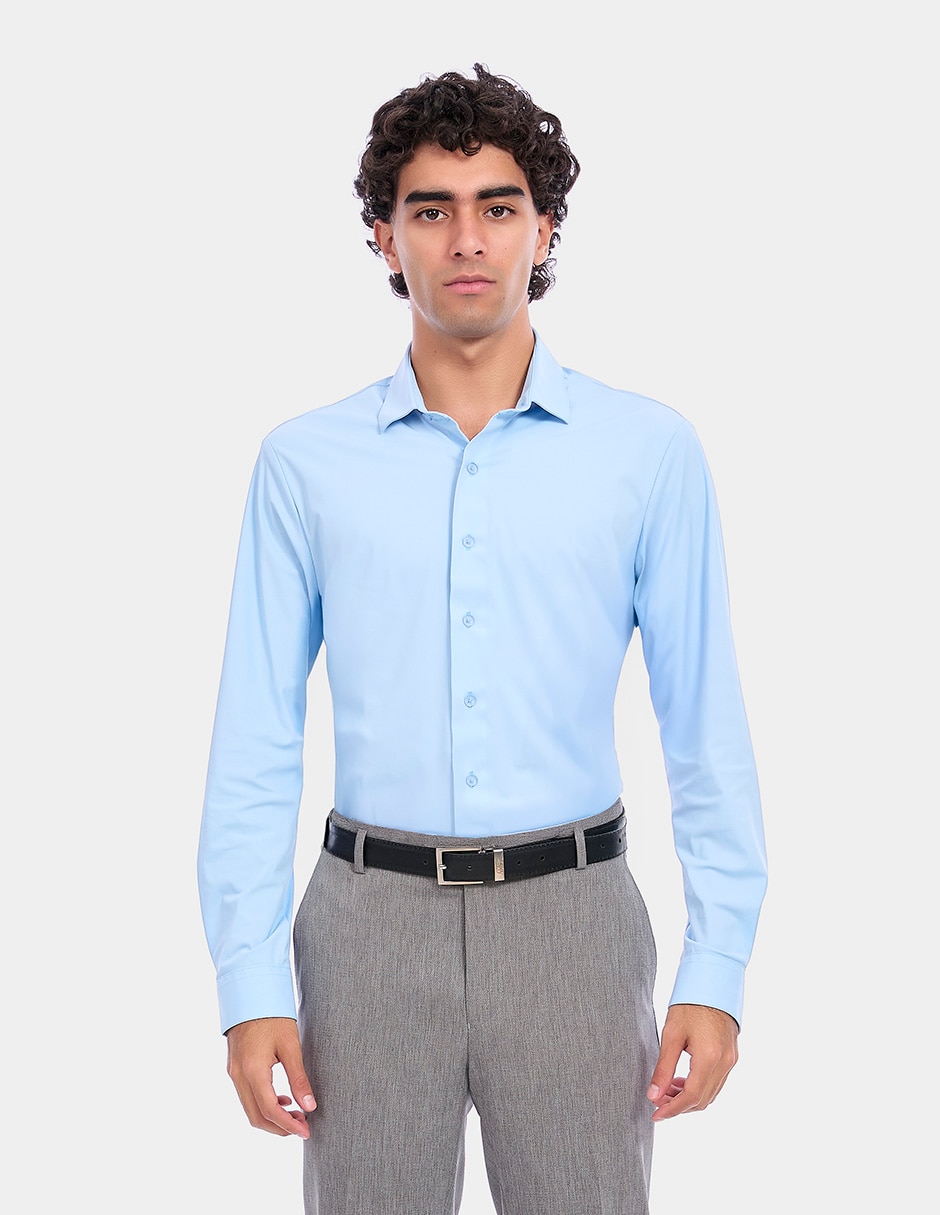 Camisa de vestir manga larga para hombre