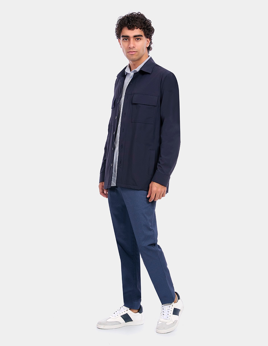 Sobrecamisa casual manga larga para hombre 6