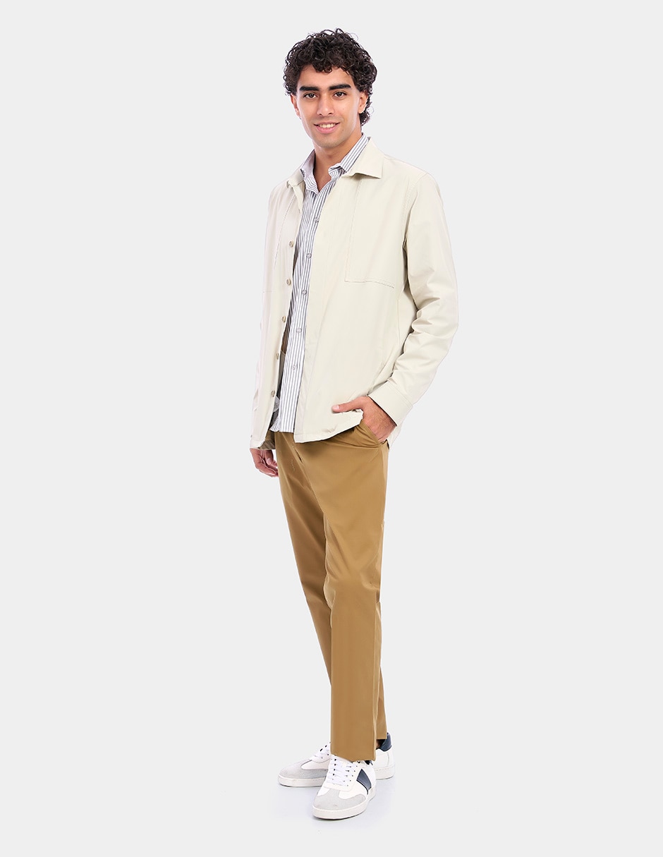 Sobrecamisa casual manga larga para hombre 4