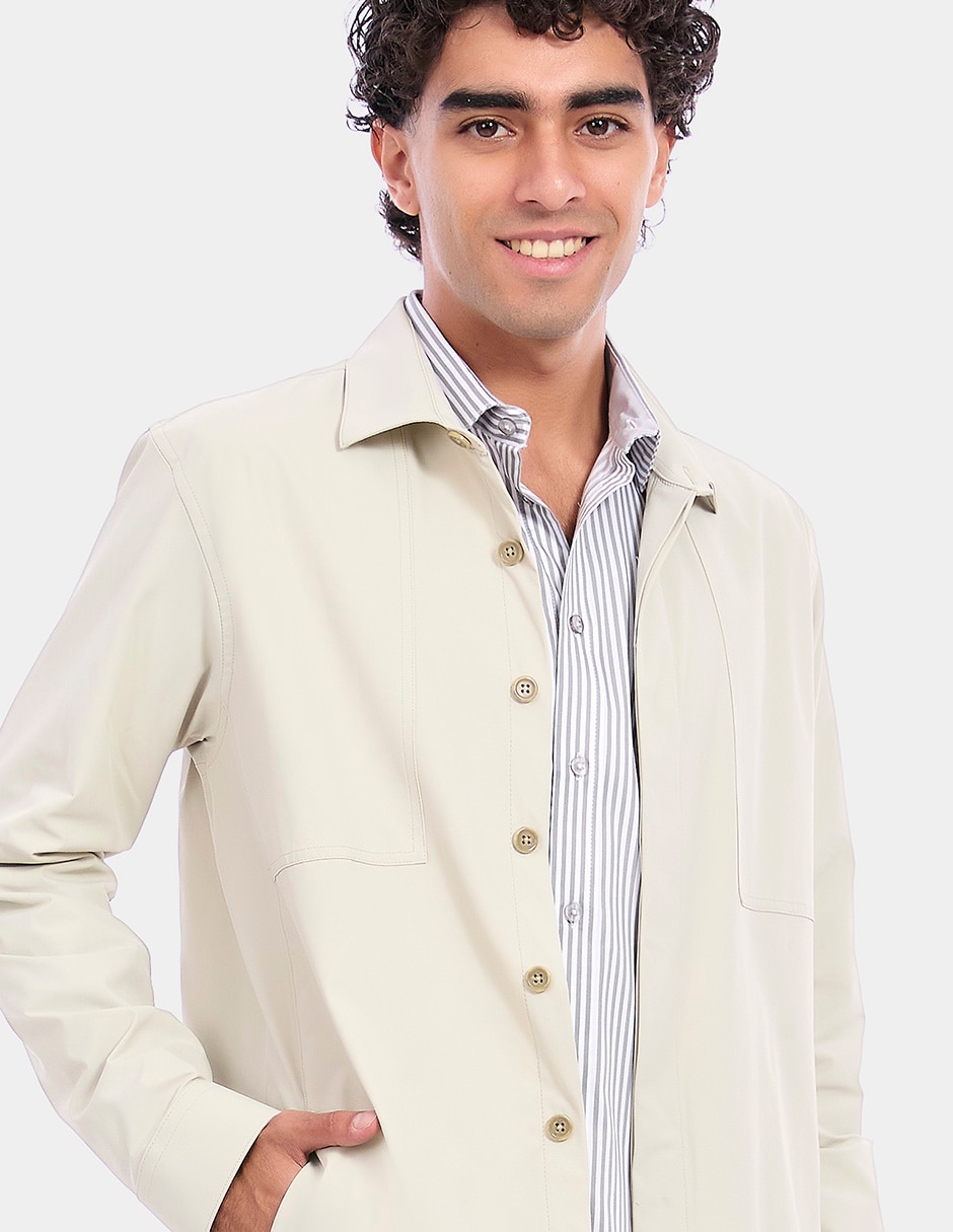 Sobrecamisa casual manga larga para hombre 2