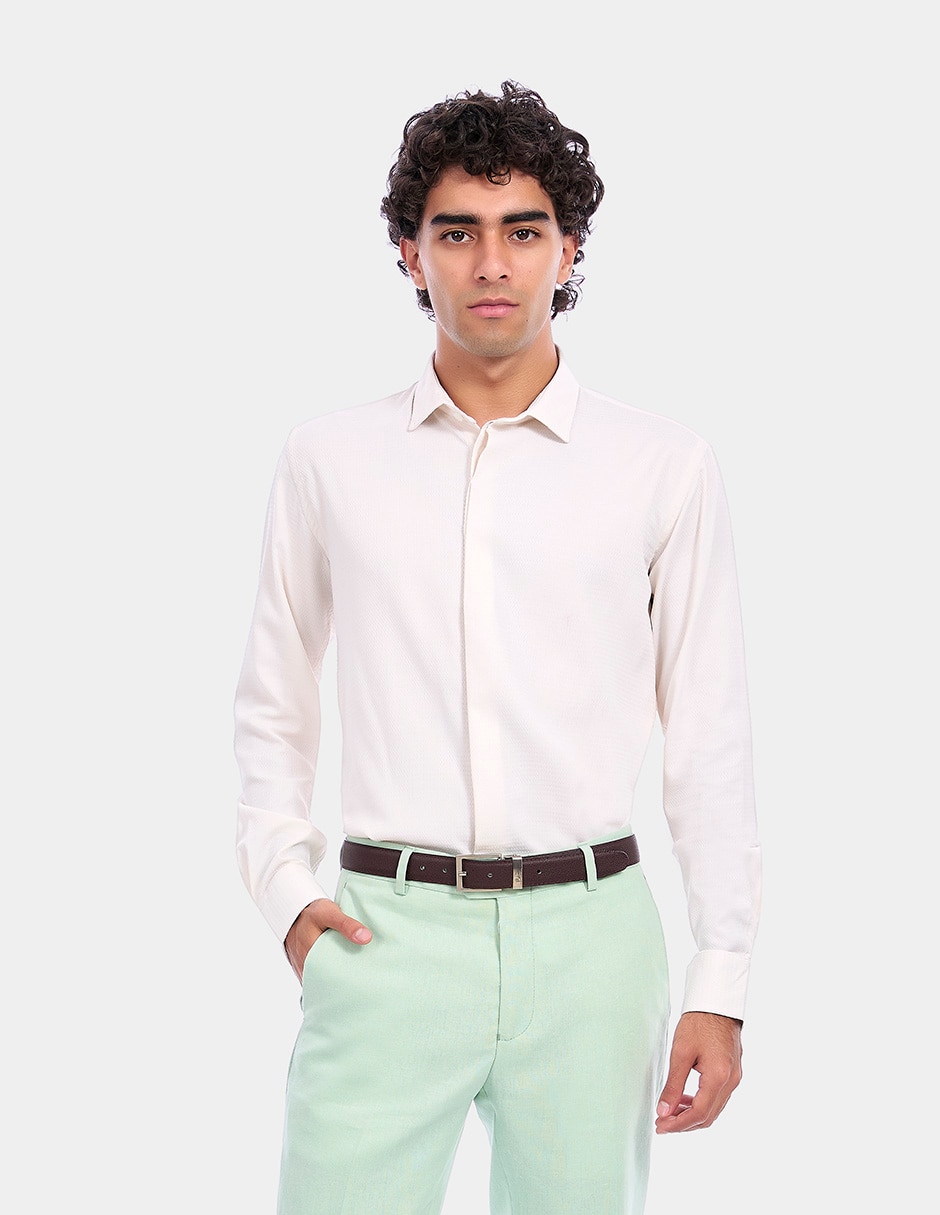 Camisa de vestir manga larga para hombre Camisa de vestir manga larga para hombre