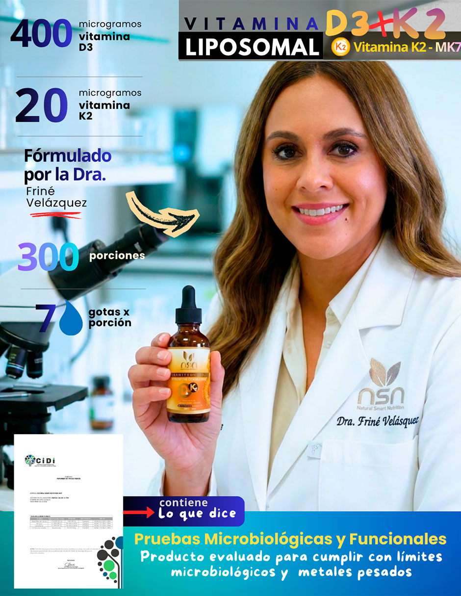 NSN con Vitamina D3 y K2 sabor naranja de 50 ml 2