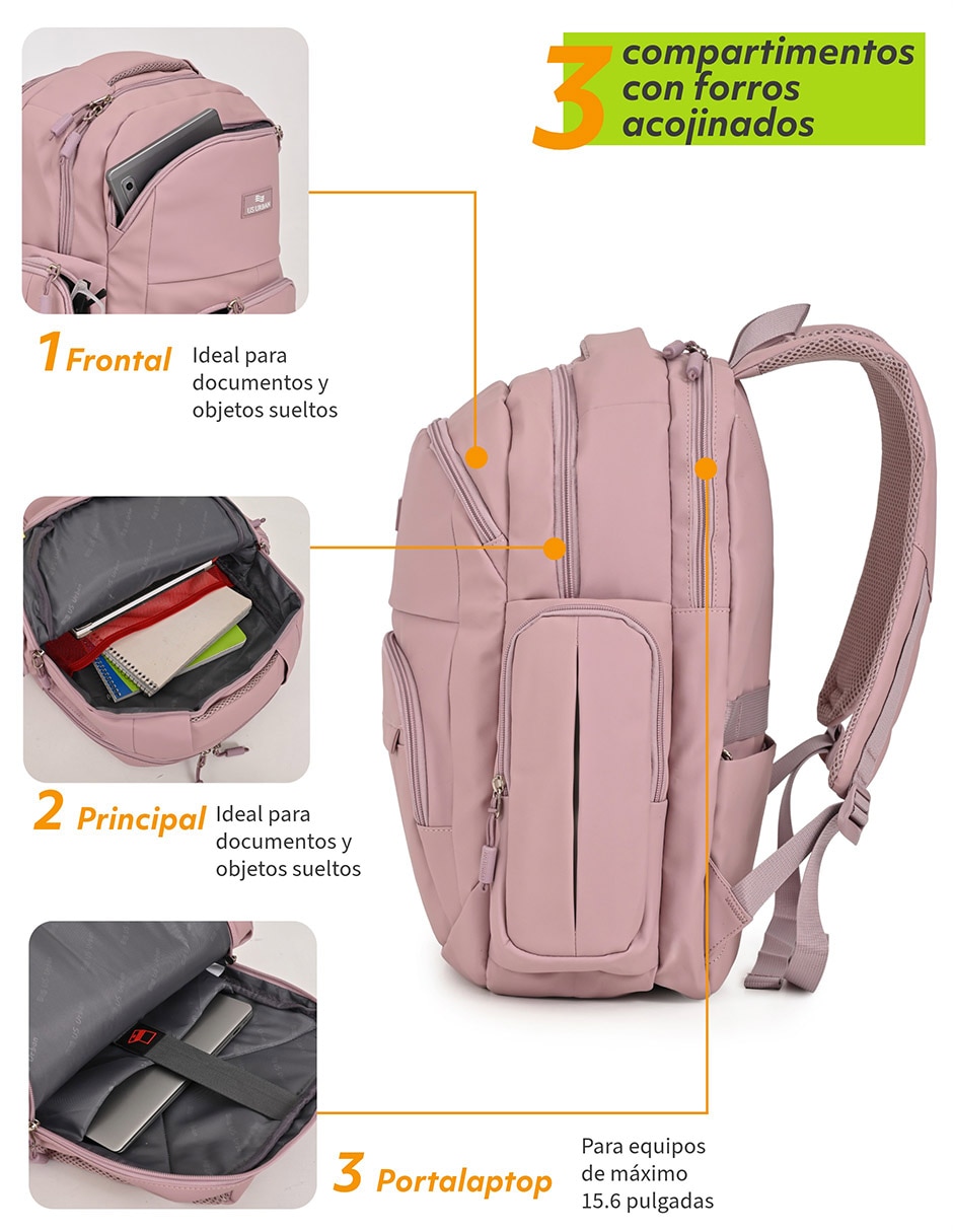 Mochila con portalaptop portalaptop pvc unisex 3