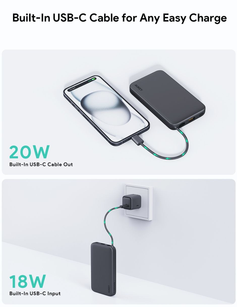 Batería portátil aukey 10000 mah