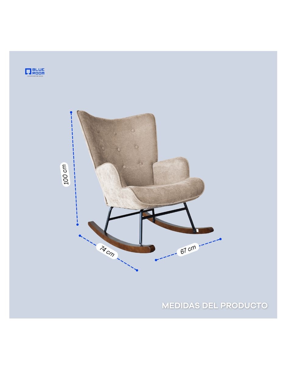 Mecedora manual de madera 7
