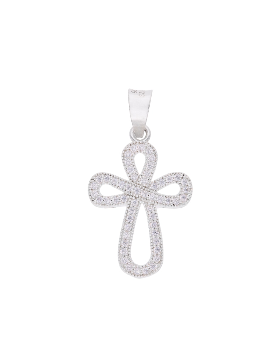 Dije de cruz religioso de plata p 925