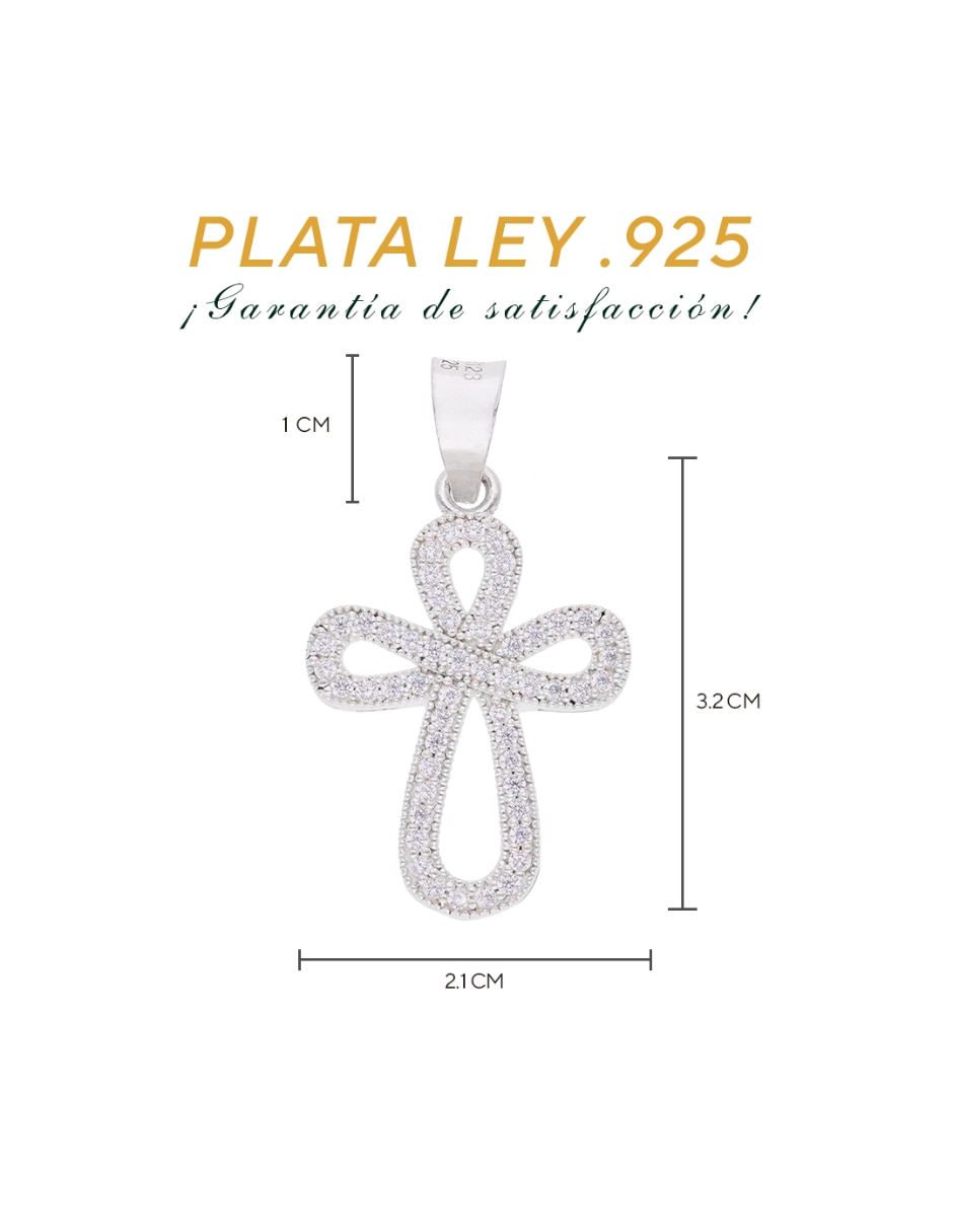 Dije de cruz religioso de plata p 925 2
