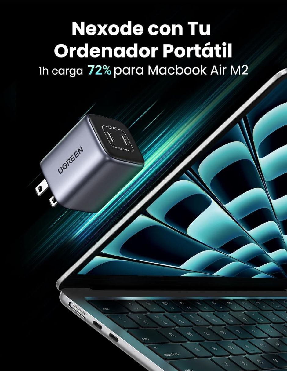 Cargador pared USB tipo C 45 W 3