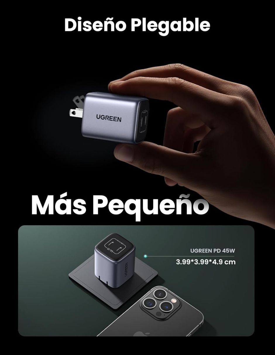 Cargador pared USB tipo C 45 W 7