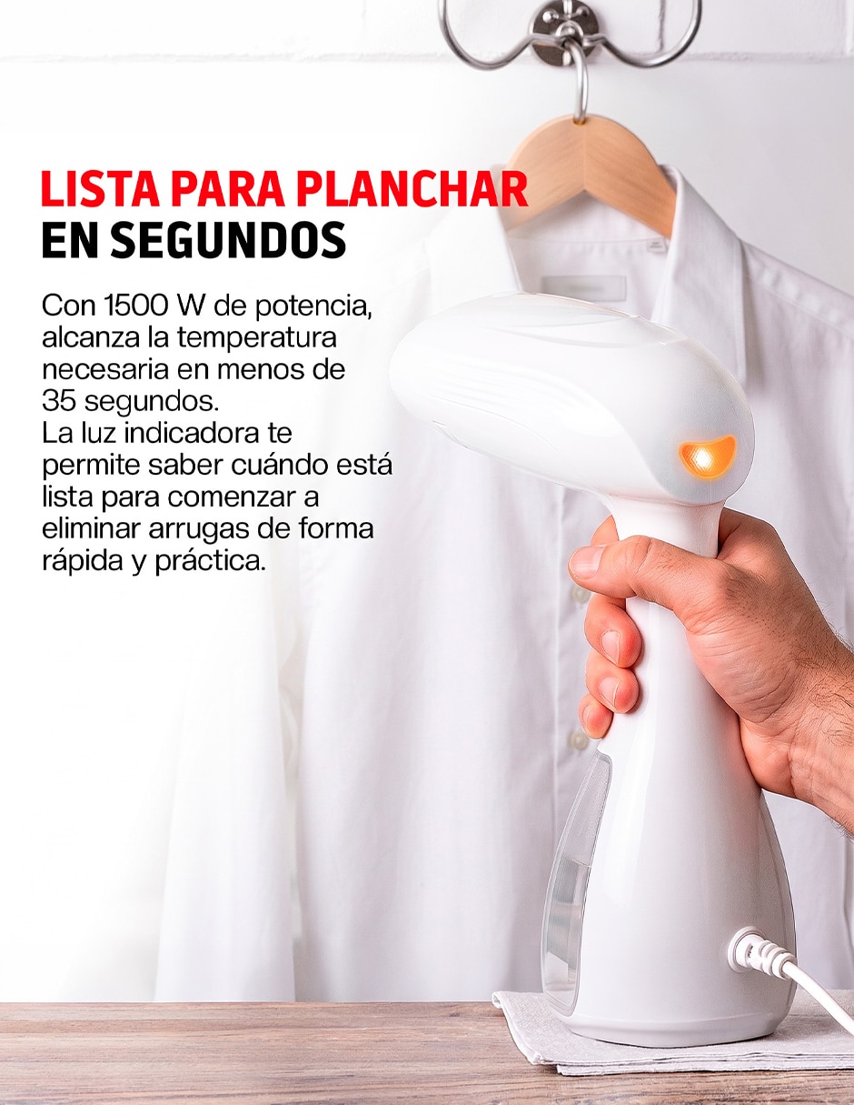 Plancha portátil de vapor suela acero inoxidable 5
