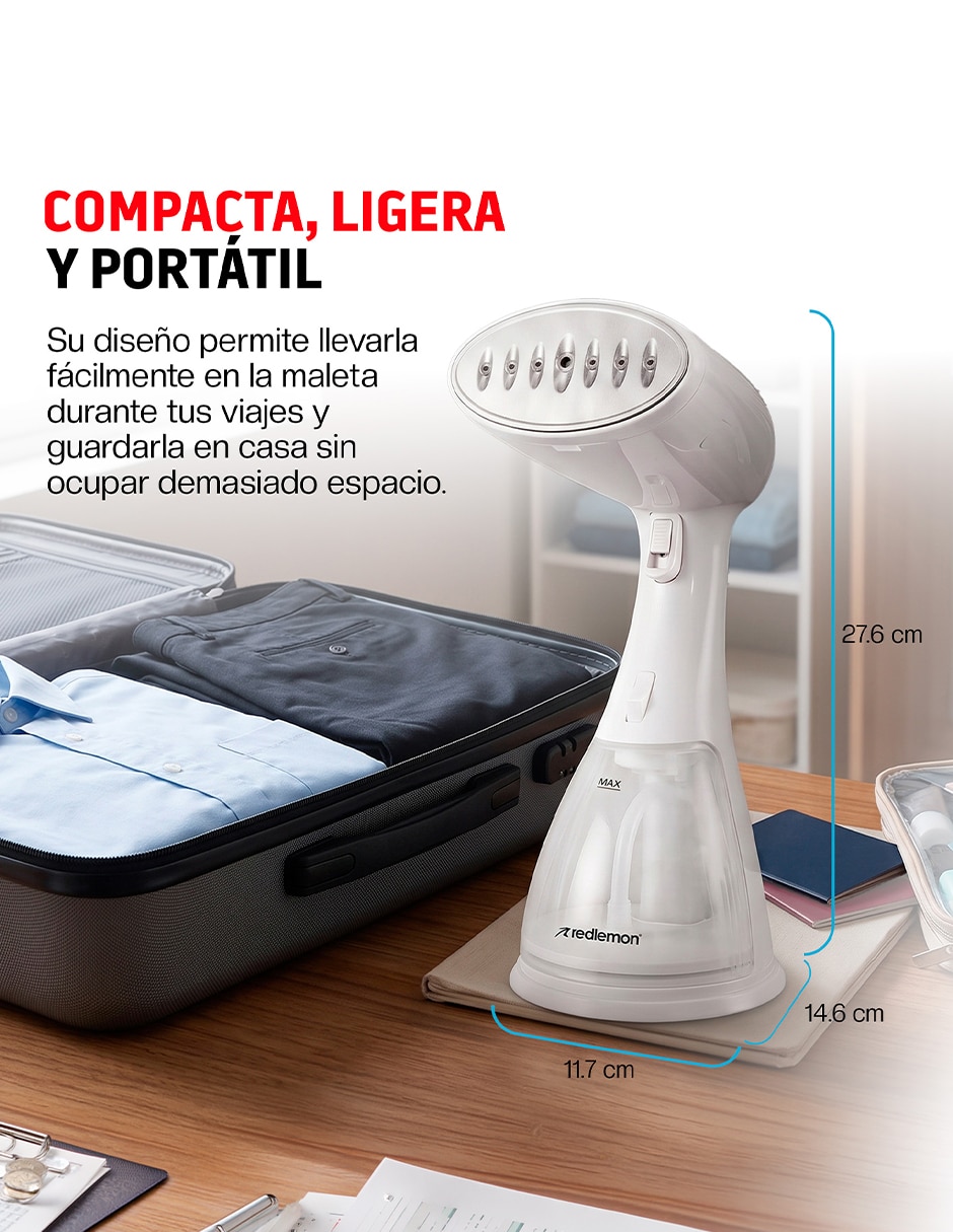 Plancha portátil de vapor suela acero inoxidable 6