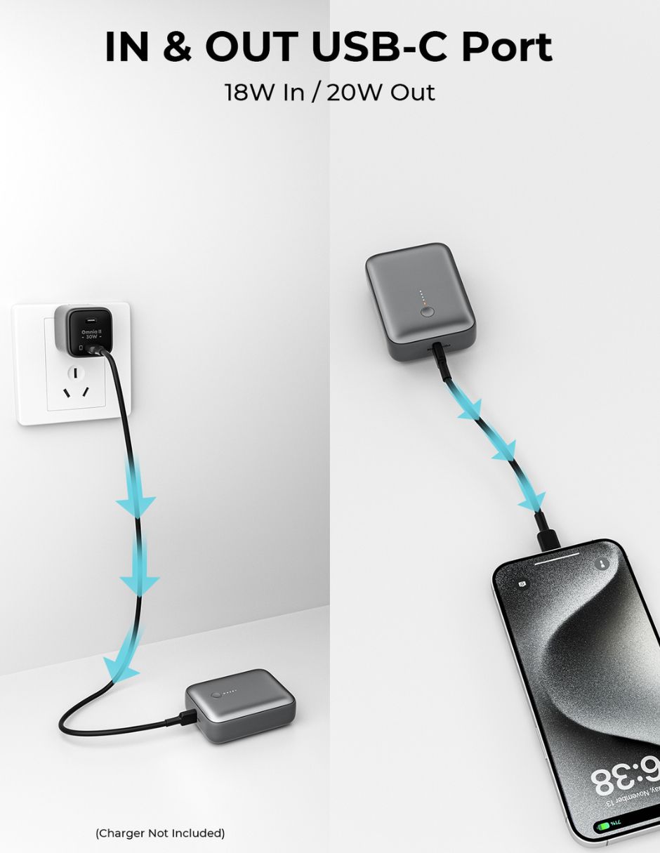 Batería portátil aukey 10000 mah