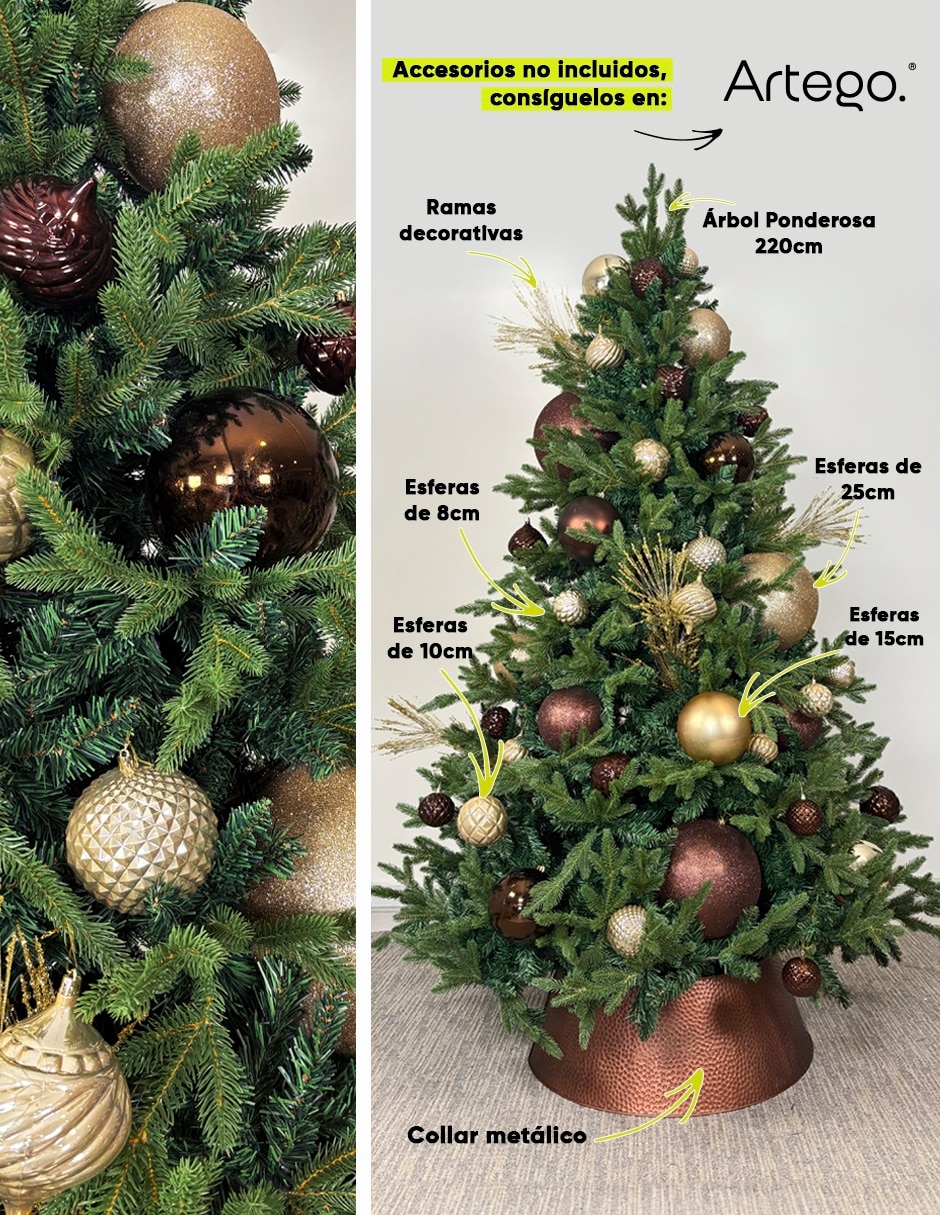 Árbol de navidad ponderosa pine premium de pvc 3