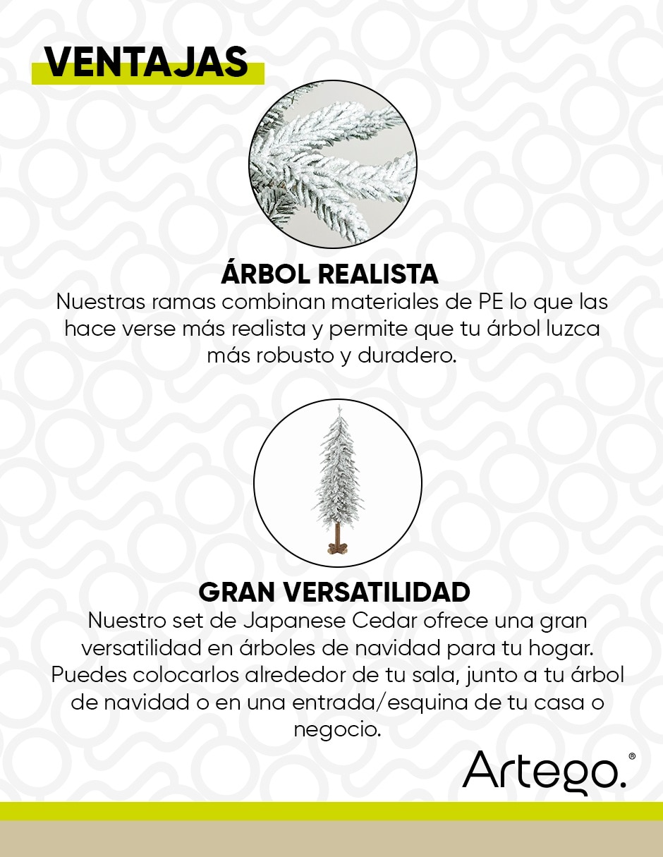 Árbol de navidad set de 2 piezas de plástico 2