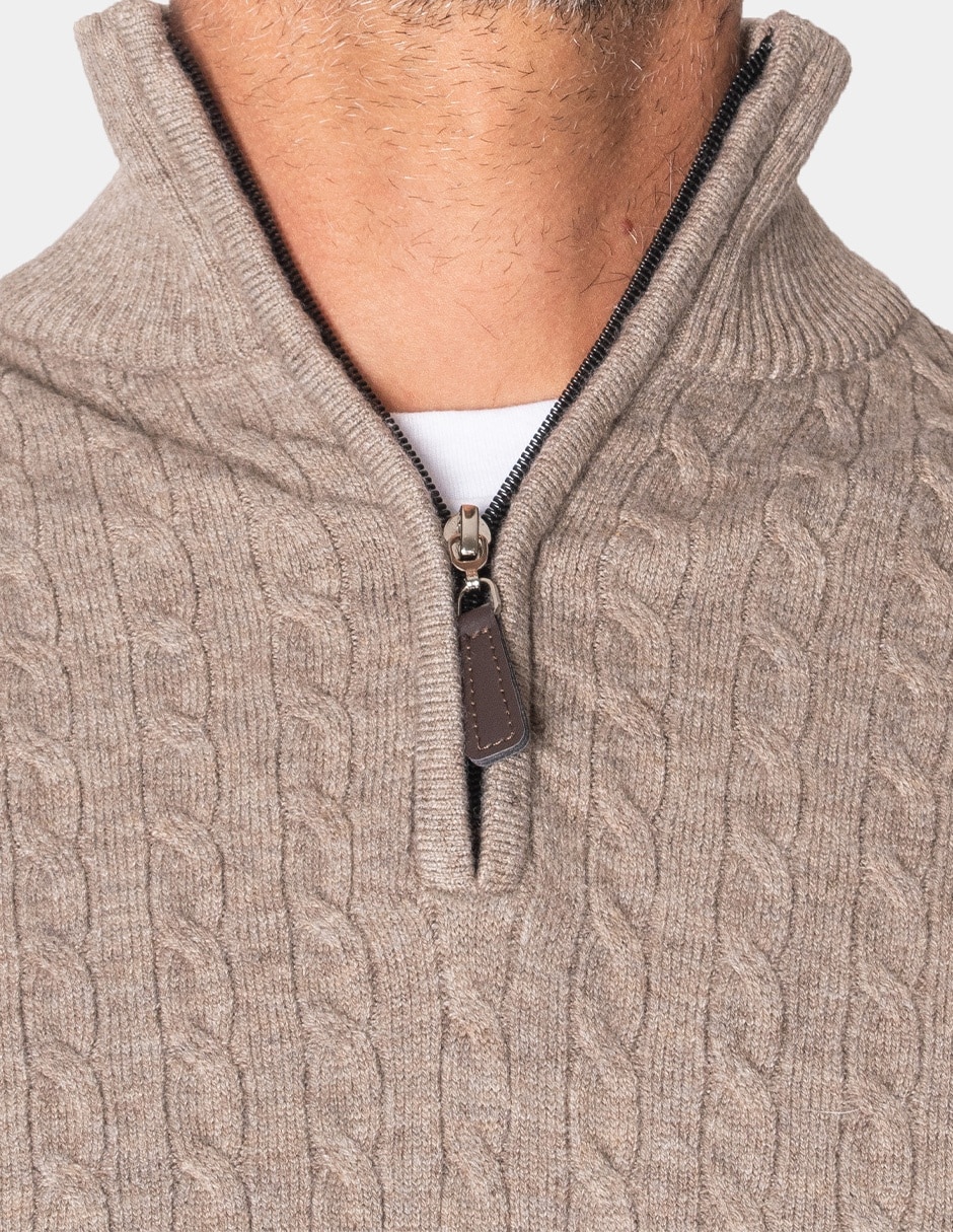 Suéter cuello con cierre para hombre 3