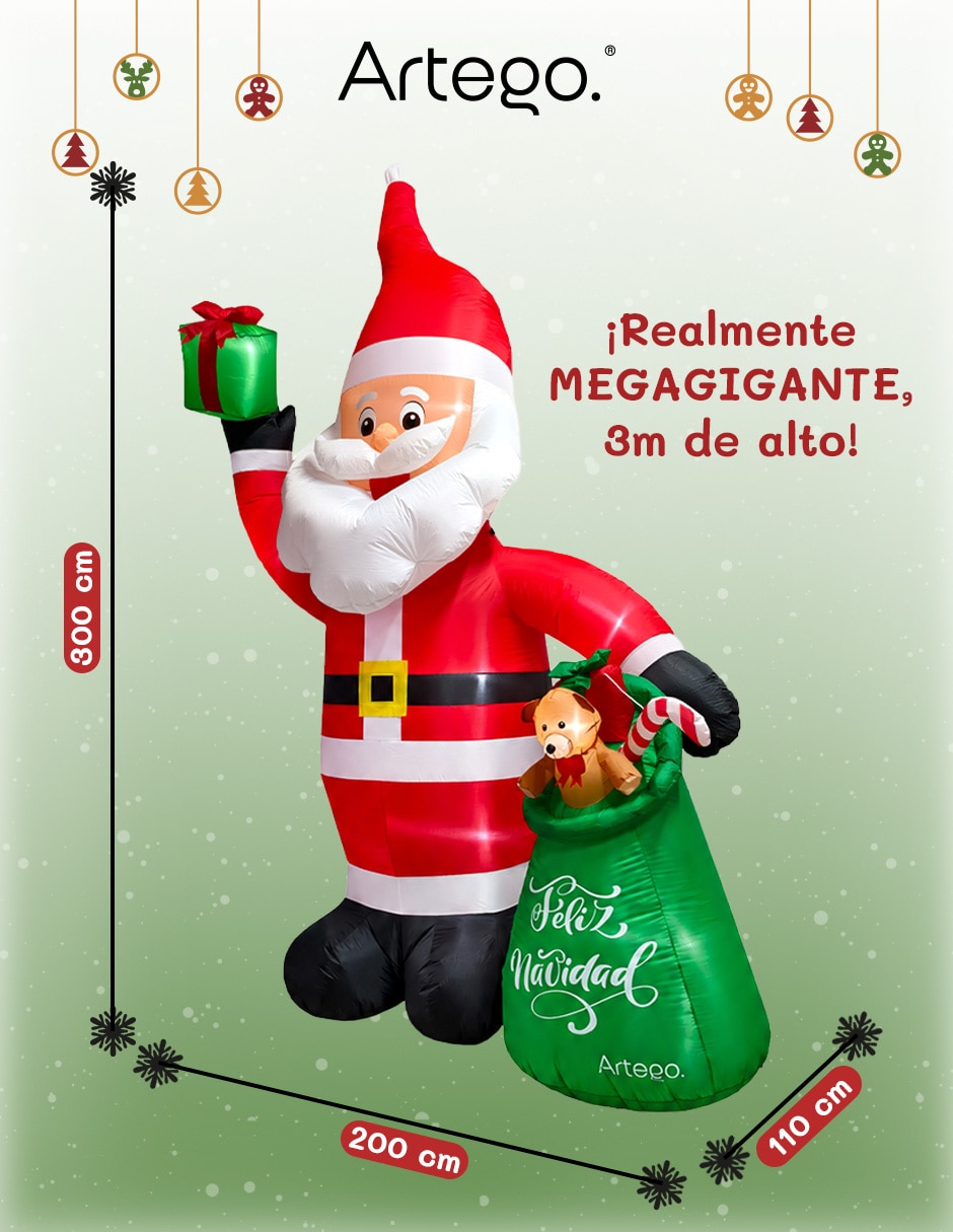 Inflable decorativo forma de santa claus 7
