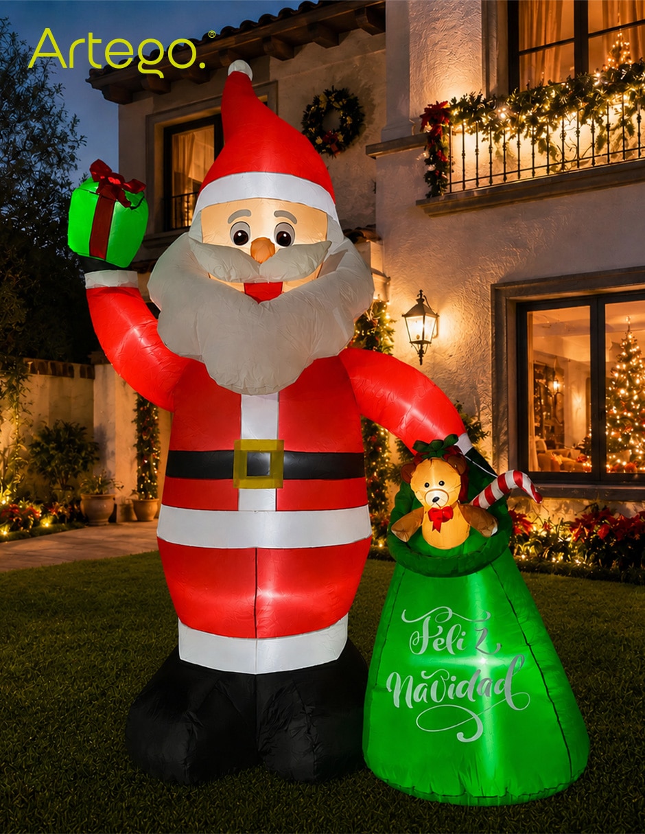 Inflable decorativo forma de santa claus 4
