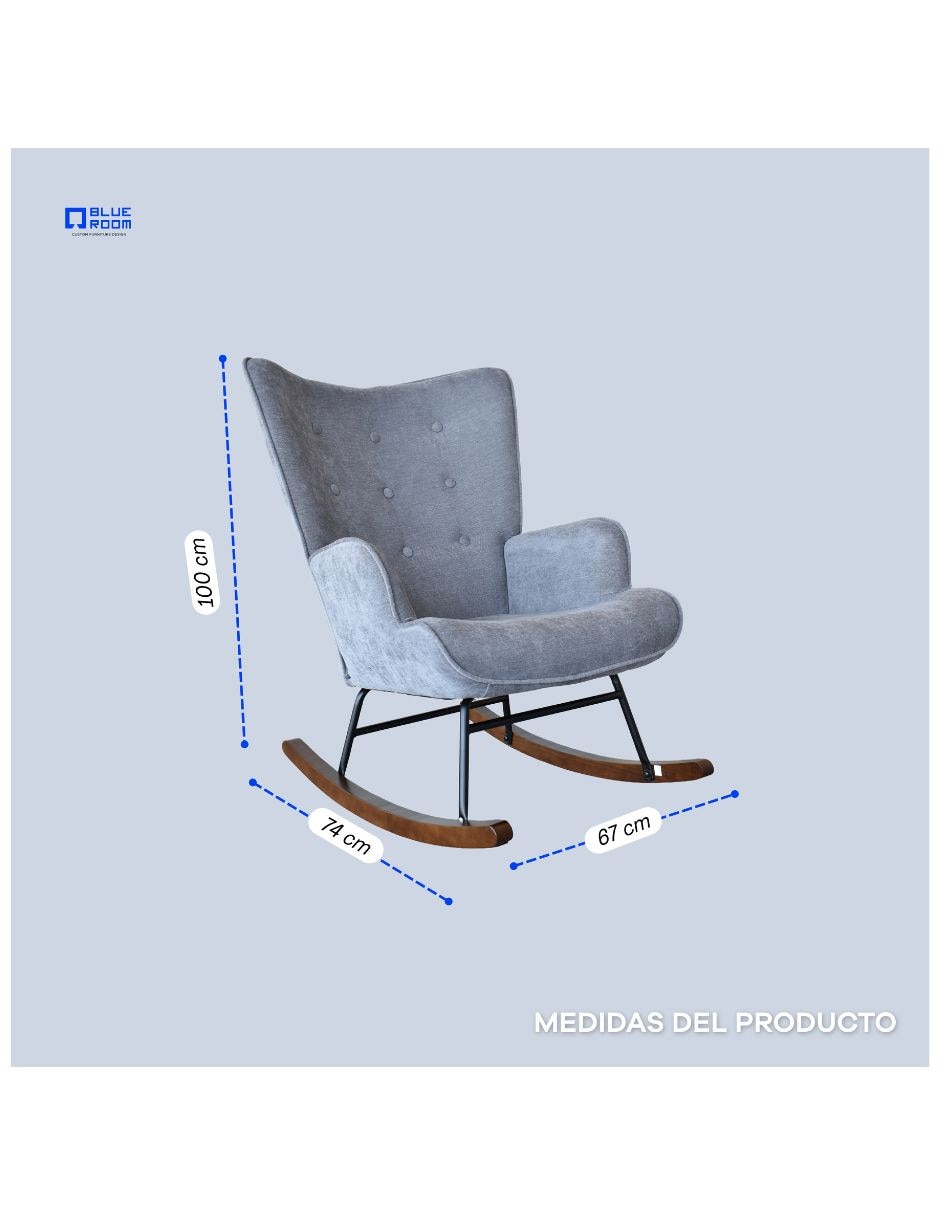 Mecedora manual de madera 7