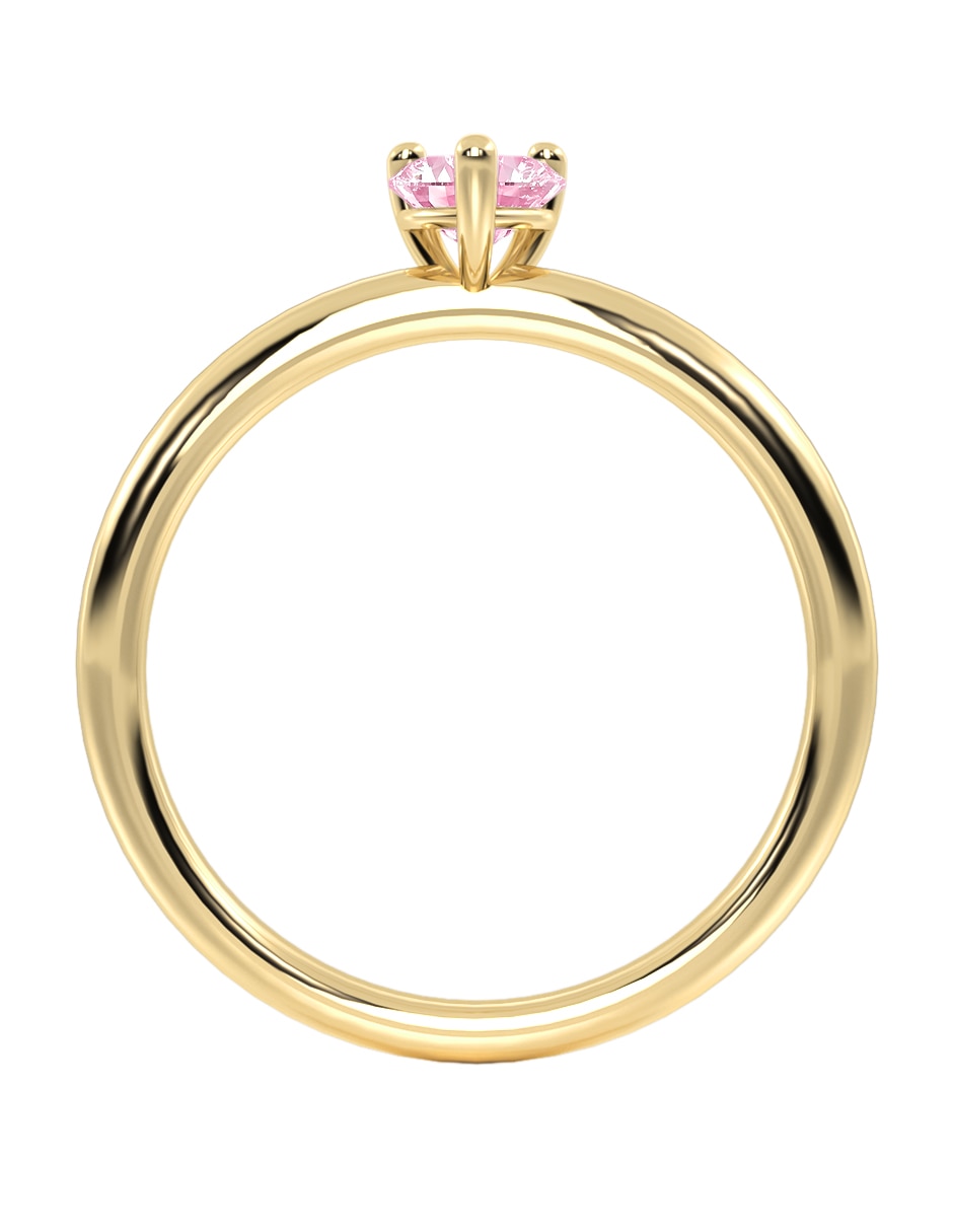 Anillo de compromiso de 10 k zirconia 5