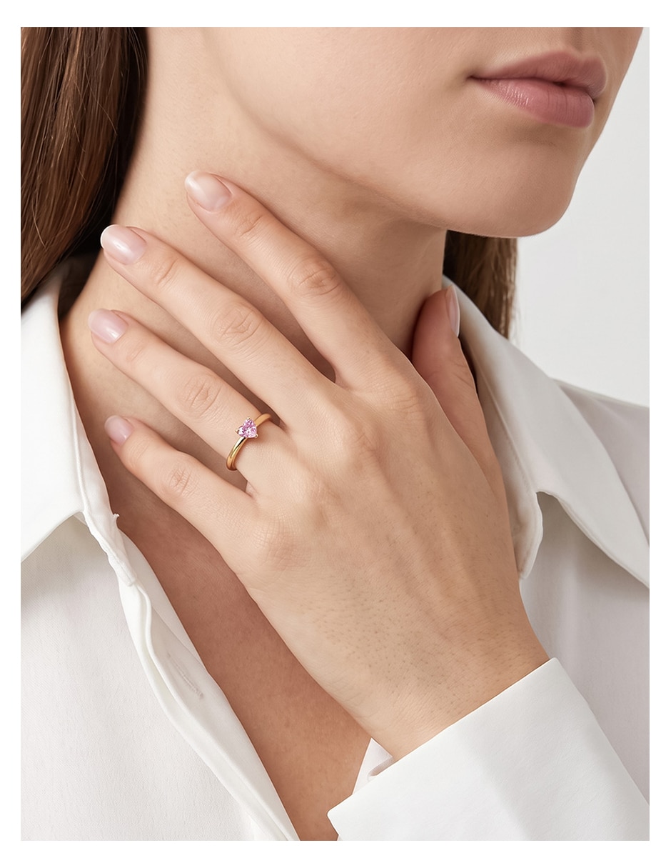 Anillo de compromiso de 10 k zirconia 3